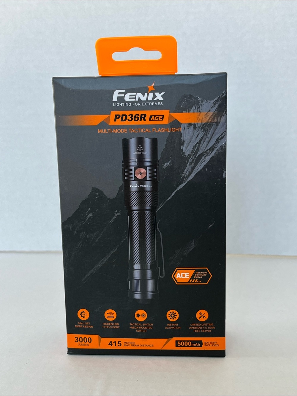 Fenix PD36R ACE 3000 Lumens Multi-Mode Rechargeable Tactical Flashlight